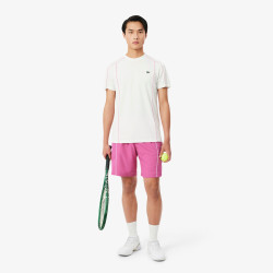 Short Lacoste Sport en taffetas diamanté déperlant Fuchsia | DM’Sports