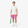 Short Lacoste Sport en taffetas diamanté déperlant Fuchsia | DM’Sports