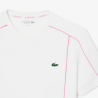 T-shirt Lacoste Sport Ultra Dry en piqué technique liserés Blanc| DM’Sports