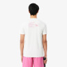 T-shirt Lacoste Sport Ultra Dry en piqué technique liserés Blanc| DM’Sports