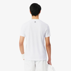 T-shirt Lacoste Tennis x Novak Djokovic en piqué technique respirant Blanc| DM’Sports