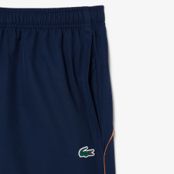Pantalon de survêtement Lacoste en taffetas diamanté déperlant Marine/Blossom| DM’Sports