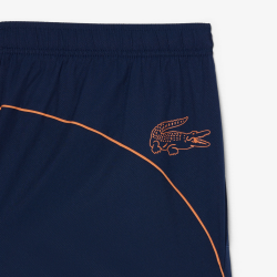 Pantalon de survêtement Lacoste en taffetas diamanté déperlant Marine/Blossom| DM’Sports