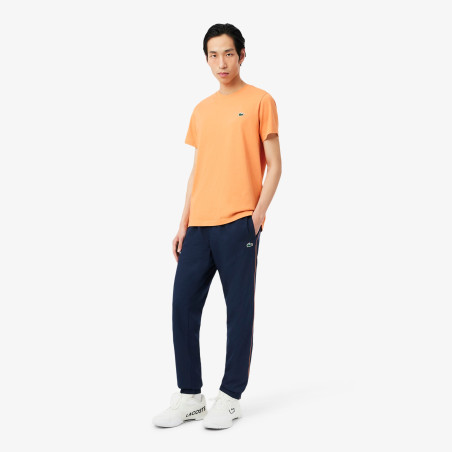 Pantalon de survêtement Lacoste en taffetas diamanté déperlant Marine/Blossom
