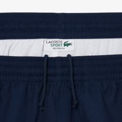 Short Lacoste Tennis en taffetas diamanté color-block Marine/Orange/Blanc| DM’Sports