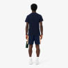 Short Lacoste Tennis en taffetas diamanté color-block Marine/Orange/Blanc| DM’Sports