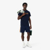 Short Lacoste Tennis en taffetas diamanté color-block Marine/Orange/Blanc
