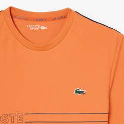 T-shirt Lacoste Sport Ultra Dry en piqué technique imprimé Orange| DM’Sports