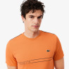 T-shirt Lacoste Sport Ultra Dry en piqué technique imprimé Orange| DM’Sports