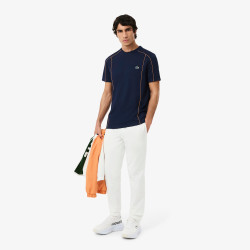 T-shirt Lacoste Sport Ultra Dry Tennis Off Court 2 en polyester recyclé Marine| DM’Sports