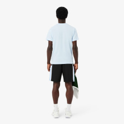 Short Lacoste Tennis en taffetas diamanté color-block Noir/Bleu/Blanc| DM’Sports