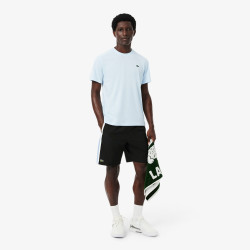 Short Lacoste Tennis en taffetas diamanté color-block Noir/Bleu/Blanc| DM’Sports