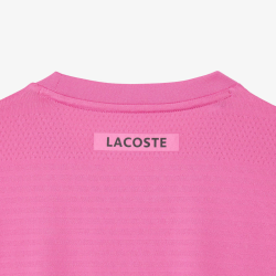 T-shirt Tennis jacquard stretch Ultra Dry fushia | DMSports