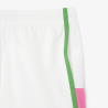 Short Lacoste Tennis en taffetas diamanté color-block blanc/fushia/billard | DM’Sports