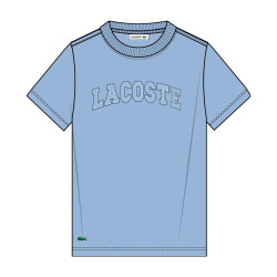 T-shirt en coton brodé confortable, respirant et stylé -Lacoste bleu clair