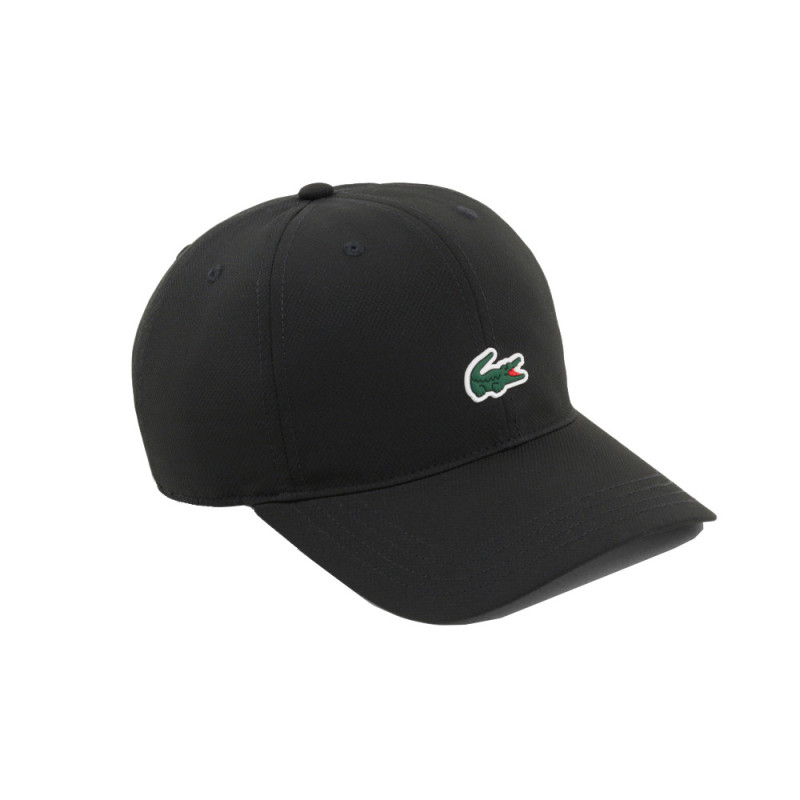 Casquette sportive légère en polyester recyclé enfant LACOSTE noire