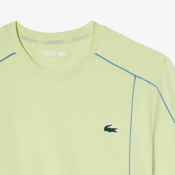 T-shirt Lacoste Sport Ultra Dry en piqué technique liserés Vert / Sencha| DM’Sports