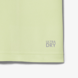 T-shirt Lacoste Sport Ultra Dry en piqué technique liserés Vert / Sencha| DM’Sports