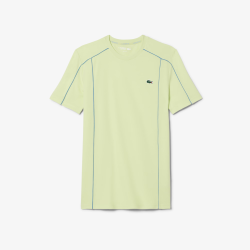 T-shirt Lacoste Sport Ultra Dry en piqué technique liserés Vert / Sencha| DM’Sports