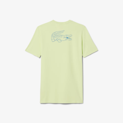 T-shirt Lacoste Sport Ultra Dry en piqué technique liserés Vert / Sencha| DM’Sports