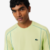 T-shirt Lacoste Sport Ultra Dry en piqué technique liserés Vert / Sencha| DM’Sports