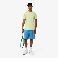 T-shirt Lacoste Sport Ultra Dry en piqué technique liserés Vert / Sencha| DM’Sports