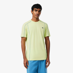 T-shirt Lacoste Sport Ultra Dry en piqué technique liserés Vert / Sencha