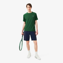 Short Lacoste Sport en taffetas diamanté déperlant Marine