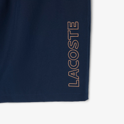 Short Lacoste Sport en taffetas diamanté déperlant Marine | DM’Sports