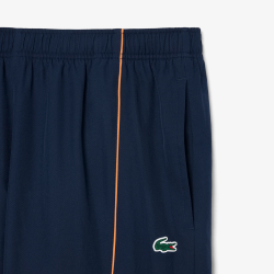Short Lacoste Sport en taffetas diamanté déperlant Marine | DM’Sports