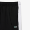 Short Lacoste Sport en taffetas diamanté déperlant Noir/Blanc | DM’Sports