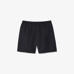 Maillot de bain Lacoste mi-long en taffetas recyclé Noir/Vert | DM’Sports