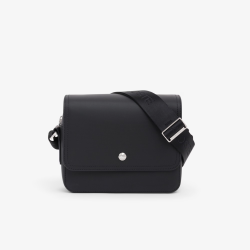 Sac bandoulière Lacoste Langon Petit Piqué Noir | DM'Sports