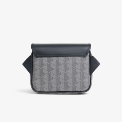Sac bandoulière Lacoste The Blend monogramme Mix Noir Gris | DM'Sports
