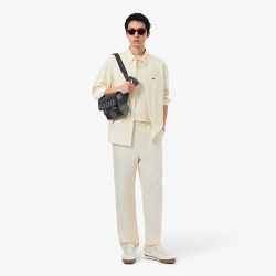 Sac bandoulière Lacoste The Blend monogramme Mix Noir Gris | DM'Sports