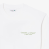 T-shirt Lacoste en coton biologique avec broderie et imprimé dos Blanc | DM’Sports