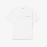 T-shirt Lacoste en coton biologique avec broderie et imprimé dos Blanc | DM’Sports