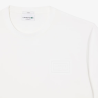 T-shirt Lacoste en coton jersey avec logo embossé Blanc| DM’Sports