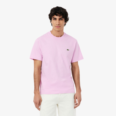 T-shirt Lacoste en coton jersey mi-épais Rose