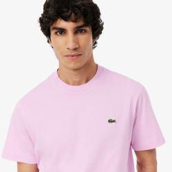 T-shirt Lacoste en coton jersey mi-épais Rose | DM’Sports