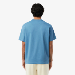 T-shirt Lacoste en coton jersey mi-épais Bleu ciel | DM’Sports