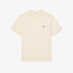 T-shirt Lacoste en coton jersey mi-épais Beige Clair | DM’Sports