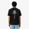 T-shirt Lacoste en coton biologique avec broderie et imprimé dos Noir | DM’Sports