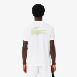 T-shirt Sport Ultra Dry imprimé crocodile Blanc | DM’Sports