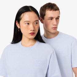 T-shirt Lacoste en coton jersey avec logo embossé Phoenix Bleu Clair