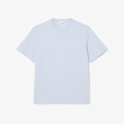 T-shirt Lacoste en coton jersey avec logo embossé Phoenix Bleu Clair| DM’Sports