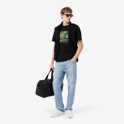 T-shirt Lacoste en coton premium col rond Noir | DM’Sports