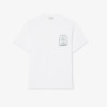 T-shirt Lacoste en coton biologique avec imprimé aquarelle Blanc | DM’Sports