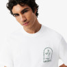 T-shirt Lacoste en coton biologique avec imprimé aquarelle Blanc | DM’Sports