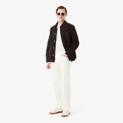 T-shirt Lacoste en coton jersey épais avec bande siglée Blanc | DM’Sports